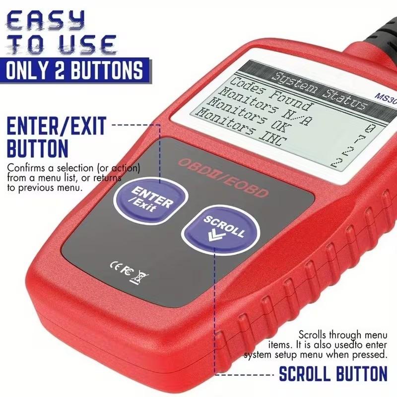 Professional Code Reader and Scanner Tool, Clear Fault Codes, Real-Time Data Stream, Enhanced Engine Fault Code Detection