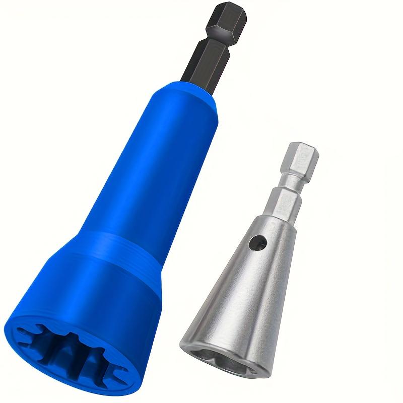 2-Pack Wire Cap Tightener, Wire Crimping Tool, Drill-Compatible, Rotating Connector Socket, 1/4 Inch Jaw, Stripping & Crimping Dual-Use Tool