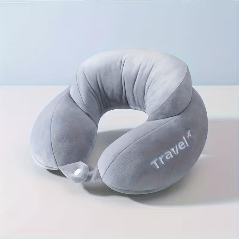 U-Shape Travel Pillow, Neck Support Memory Foam Cushion, Comfortable Car & Plane Sleeping Aid, Essential Travel Accessory