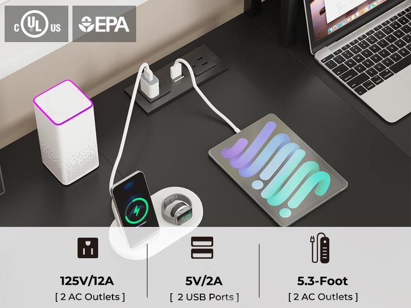 94.5 Inch Office Computer Desk 2 Person Gaming Desk with Storage LED Lights Keyboard Tray Power Strip with USB & Monitor Stand