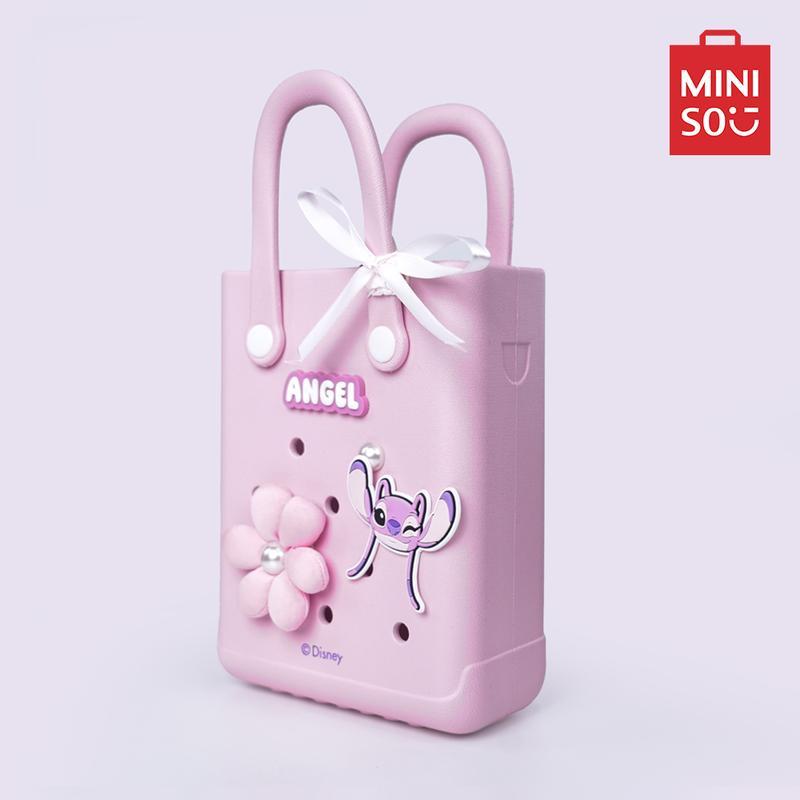 Disney Stitch Series Mini Lunch Tote Bags - Cute Hole Design, Two Color Options (Pink & Blue), Compact & Stylish, Perfect for Daily Use & Collectors Convenient Variety Versatile Trendy Practical Durable tote bags baby boy stuff