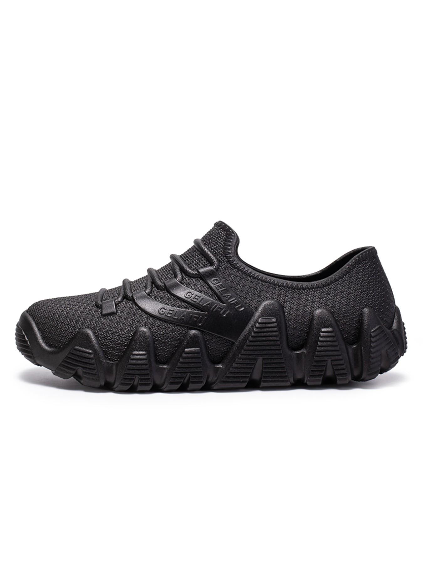 2026 Spring Summer New 39-45 Size Octopus Sole Flyknit Sports Shoes, Mustard Breathable Slip-On Hiking Shoes, Couple Soft Bottom Durable Climbing Casual Shoes