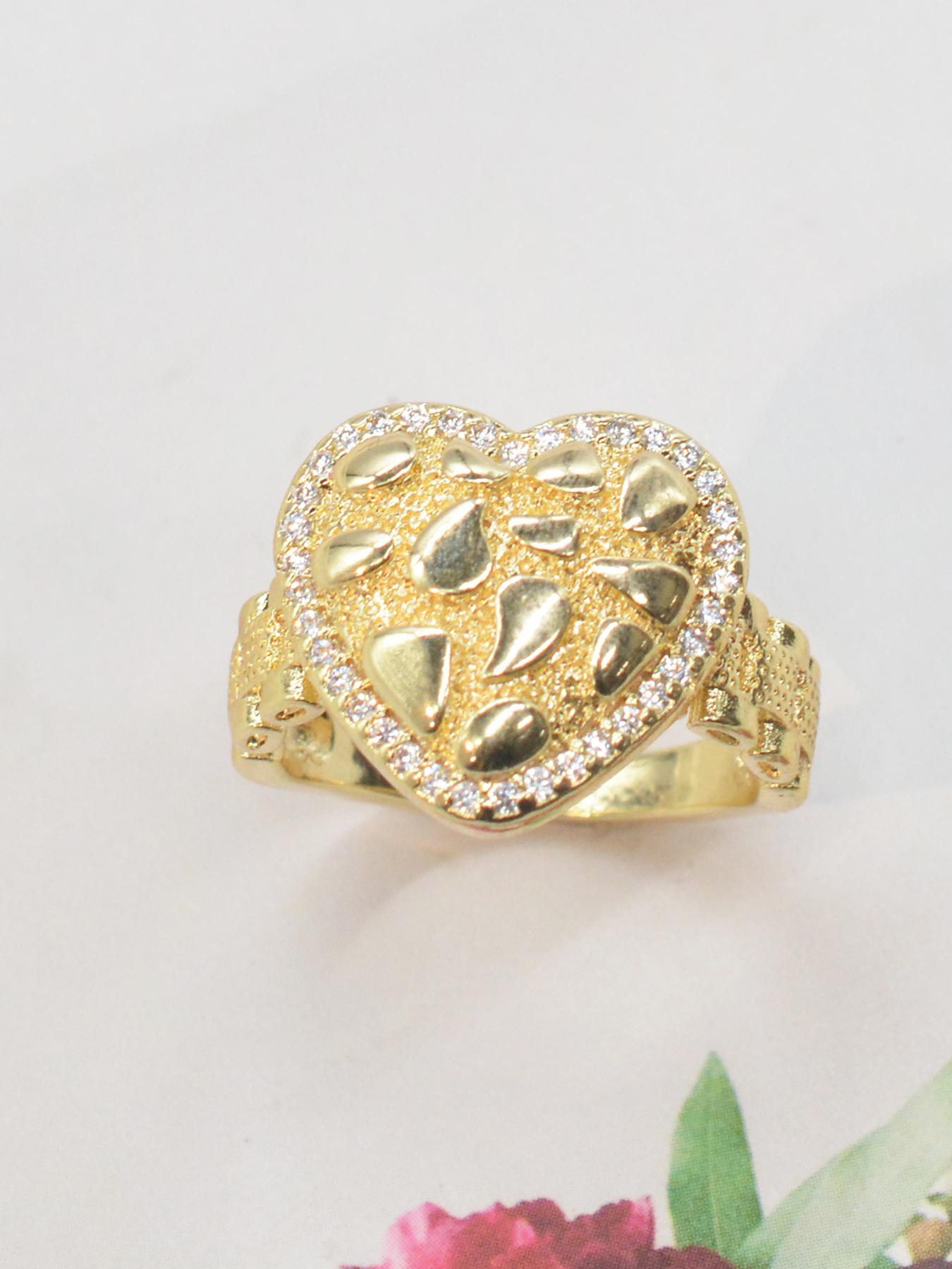 Stylish Elegant Asymmetrical Heart Shaped Women's Ring with Zircon Stone, Perfect for Daily Wear and Special Occasions, Ideal Gift for Valentine's Day, Mother's Day