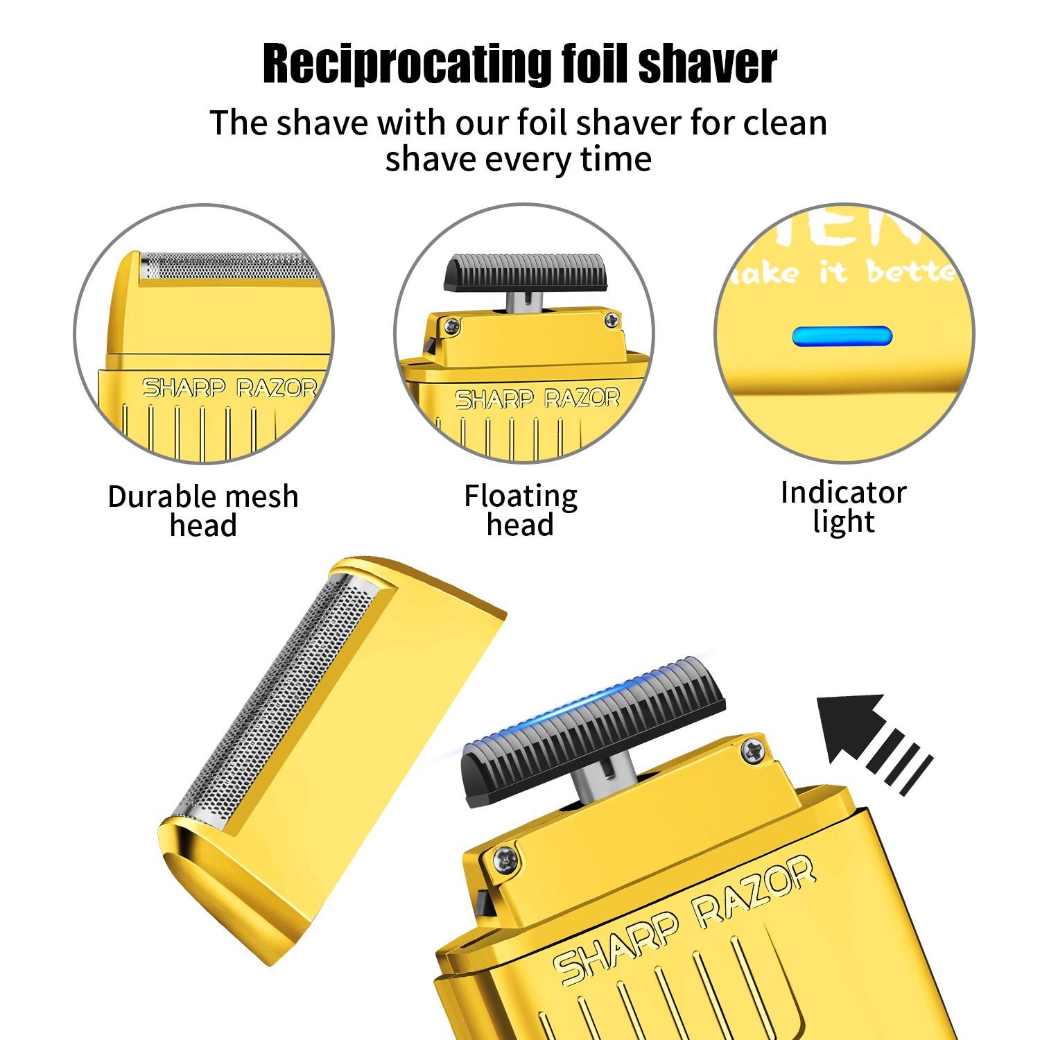 5-piece electric barber beauty combination men's professional hair clipper cordless hair clipper rechargeable trimmer men's beard trimmer hair clipper and hair clipper kit Wireless Hair Cutter Hair Clippers Set