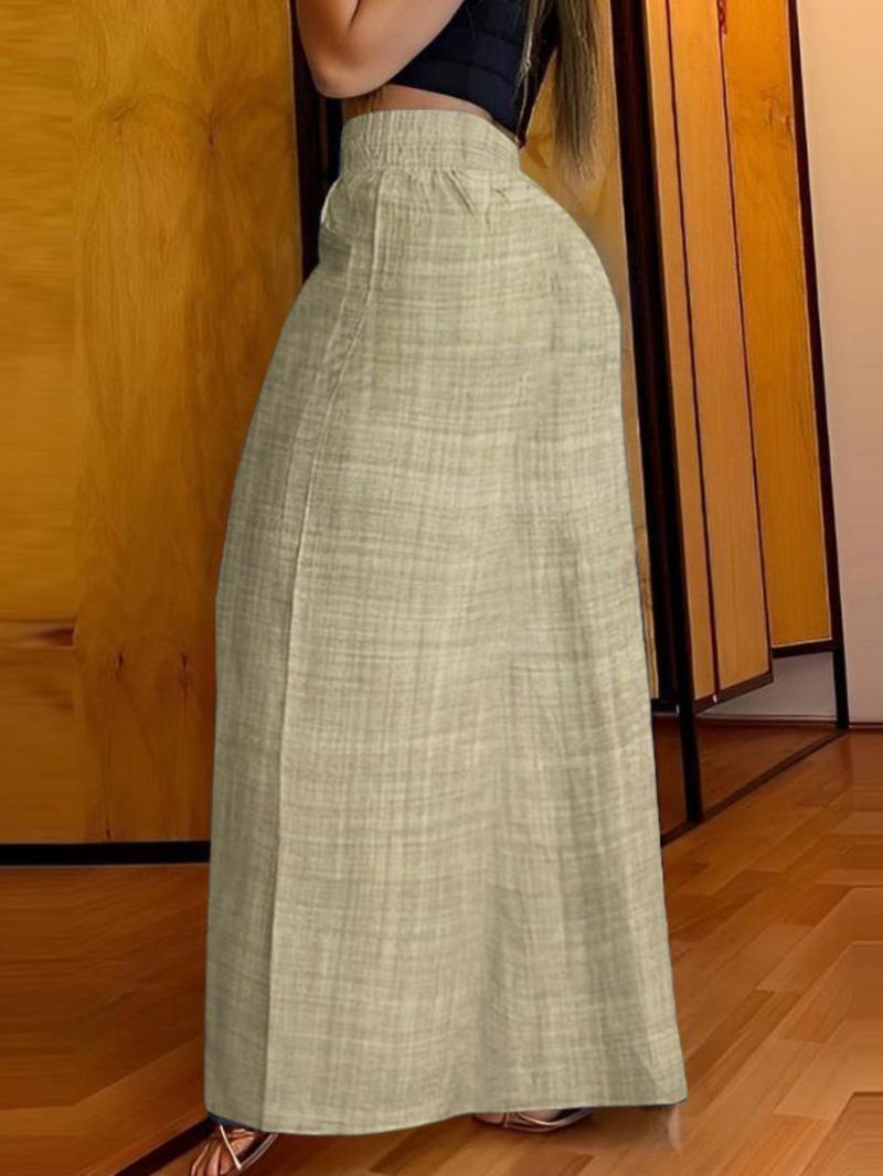 Women's Solid Color Skirt, Casual Fashionable Skirt for Daily Wear, Women's Bottoms for Spring & Fall