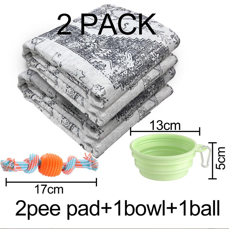 Washable Pee Pads for Dogs and Cats - Super Absorbent Reusable Puppy Training Pads - Waterproof, Leak-Proof & Non-Slip Whelping Pads for Pet Housebreaking  Potty Pads for Floor, Crate, Couch, Whelping Pads Pet Supplies 35.5*47inch 2pcs