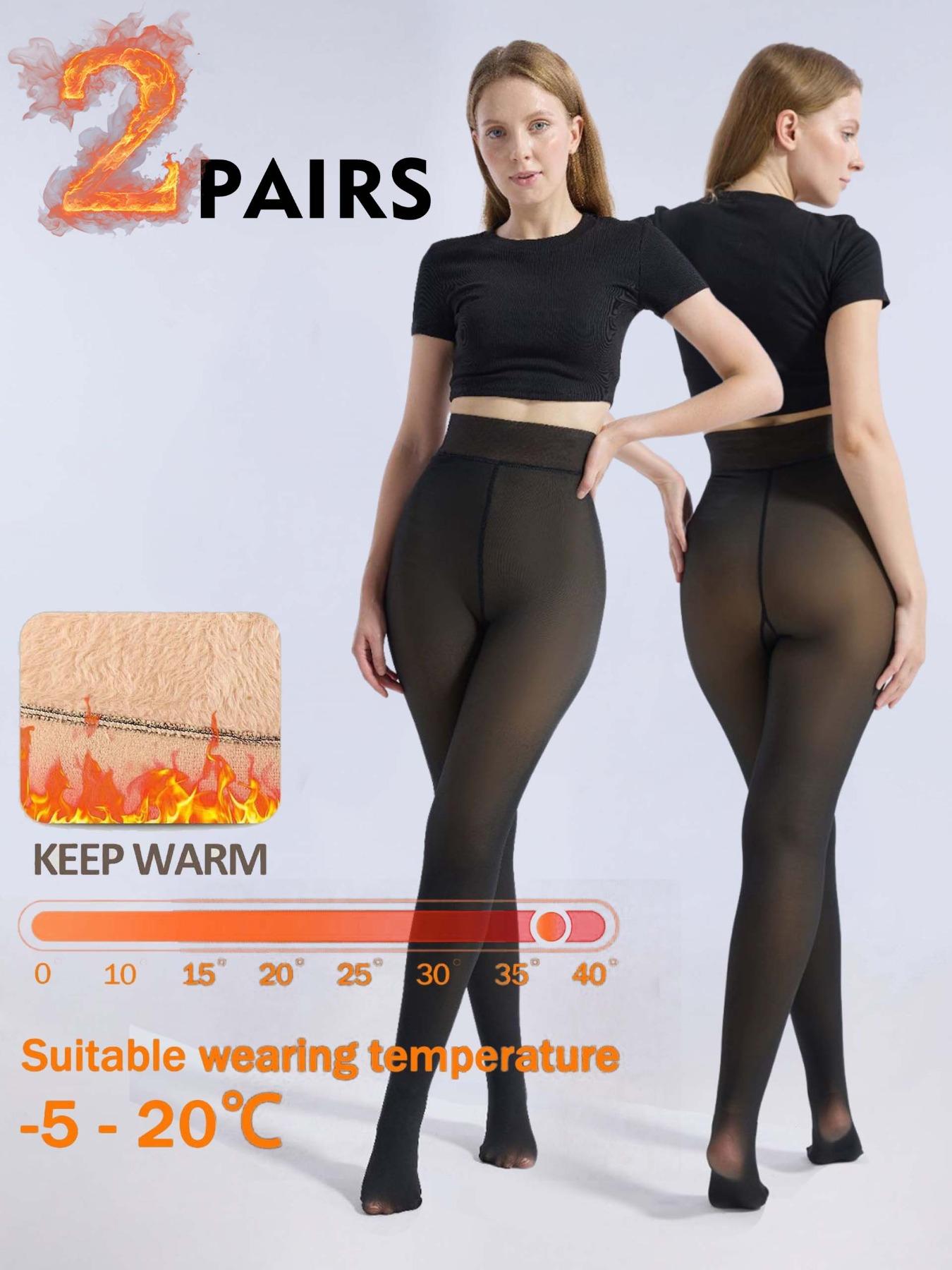 Fleece-Lined High-Waist Tights, 200g Thick Warm Leggings, Multiple Colors, All-Season Wear, Perfect for Cold Weather & Daily Use