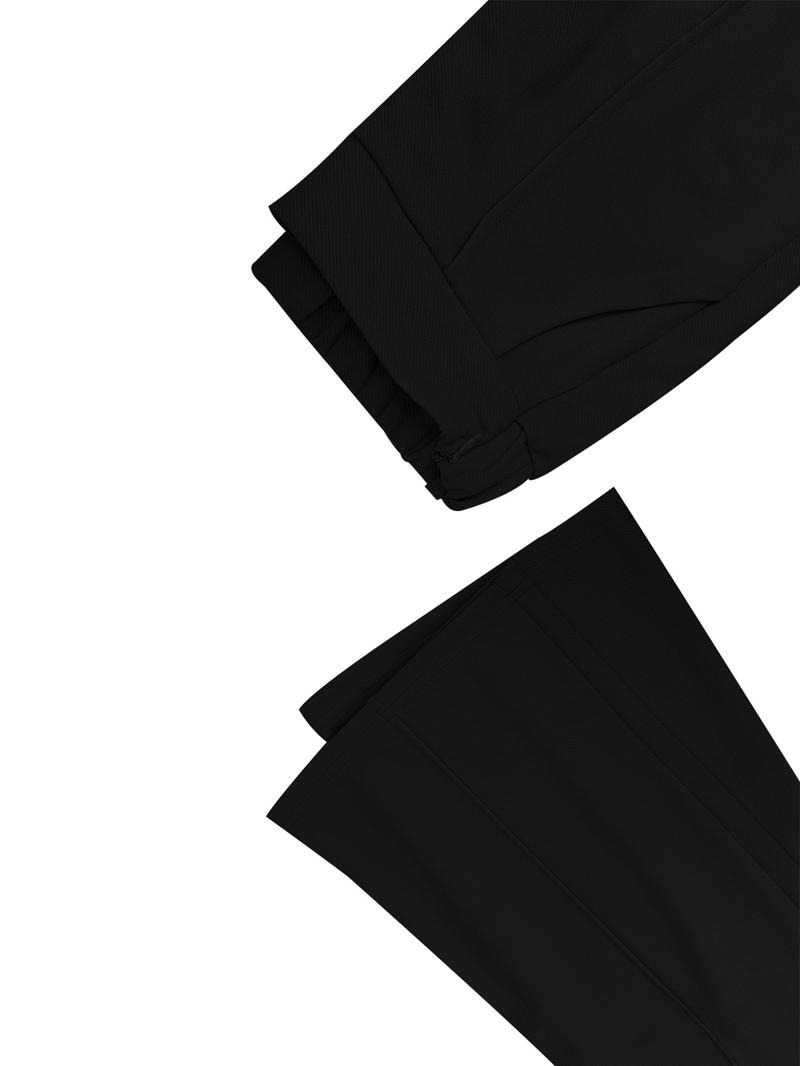 New Women's 2-Piece Set Fashion Elegant Simple Autumn Winter Double-Breasted Suit Straight Leg Long Pants Career