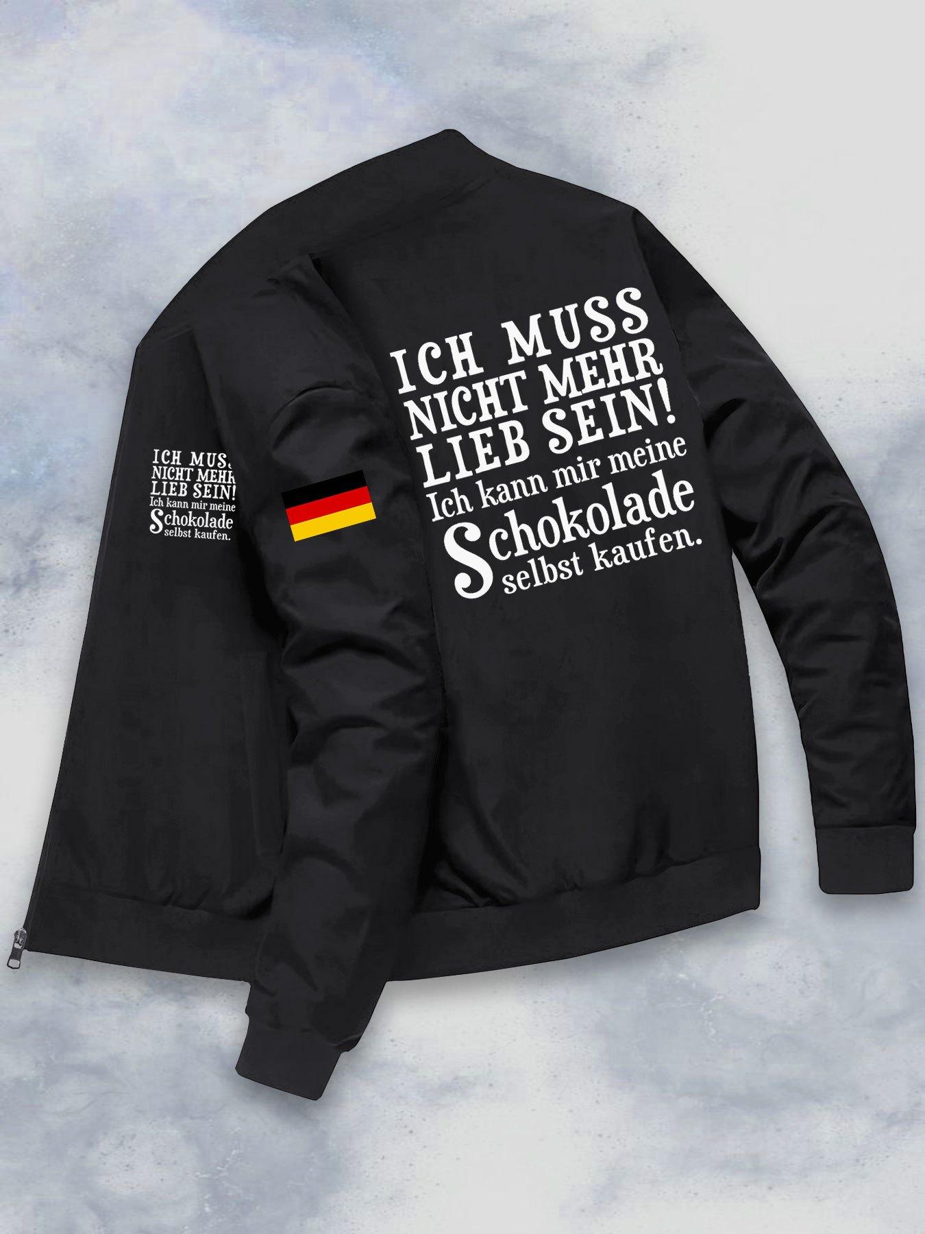 Men's Germany Flag Pattern Jacket, Zipper Baseball Coat, Collared Jacket, Polyester, Casual & Formal Wear, Durable Fabric, Comfort Fit