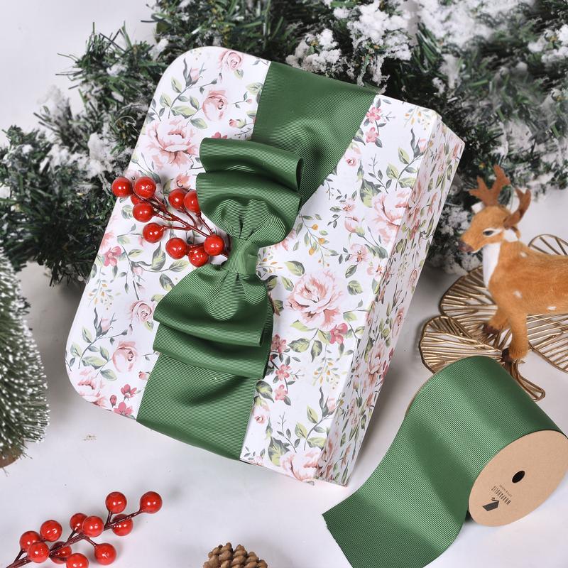 RUSPEPA Thread-Style Fashion Gift Wrapping Ribbon—Ideal for DIY Crafts, Gift Bags, and Bow Making—100% Polyester—Extra-Long Length—Luxurious Hues