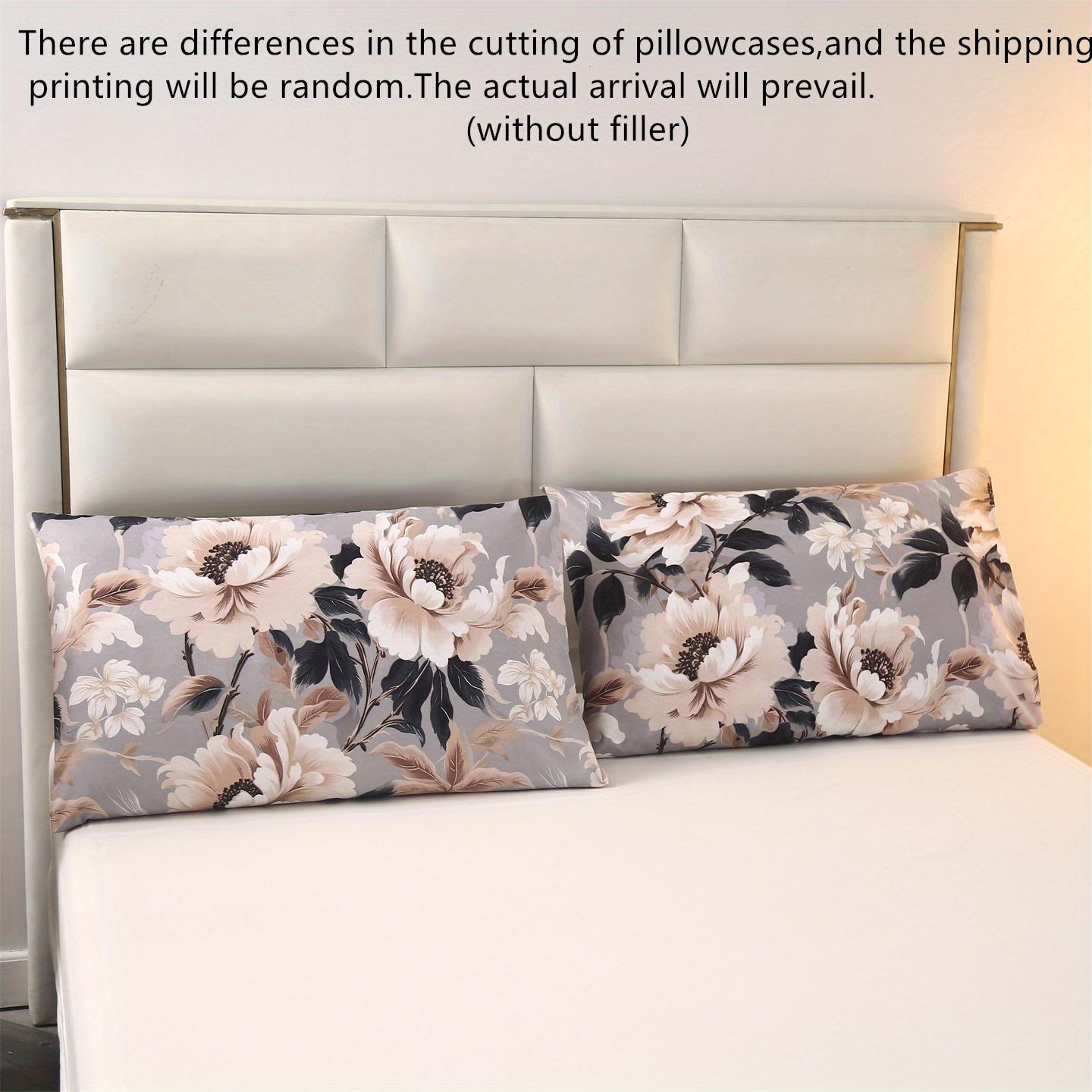 3pcs Floral Print Bedding Set, Floral Sheets, Soft and Comfortable, Suitable for Bedroom, Guest Room, Includes One Fitted Sheet + Two Pillowcases, No Core, Bed Sheet Replacement, Fitted Sheet With Pillowcases, Printed Floral Design, Comfortable Sheet Set