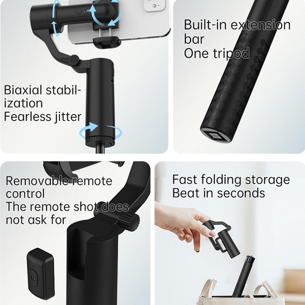Dual-Axis Ai Face Recognition Gimbal with Tripod Stand, Phone Stabilizer, Handheld Gimbal, 360° Follow Focus, Anti-Shake, Videography Equipment, Christmas Gift
