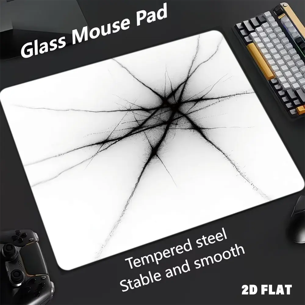 Gothic Style Glass Mouse Pad, Ultra Smooth Tempered Glass, Large Size Gaming Mouse Pad, Ideal for Esports and Office Use, Computer Accessories, Tempered Glass Mousepad