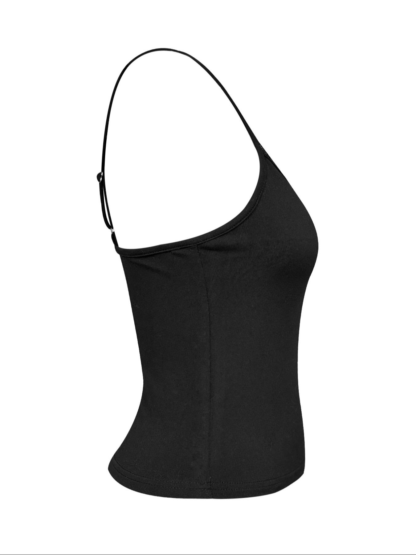 Women's Sweet Lace Trim Sleeveless Short Top, Fitted, Casual Plain Design, Perfect for Daily Wear & Stylish, Comfortable Fit