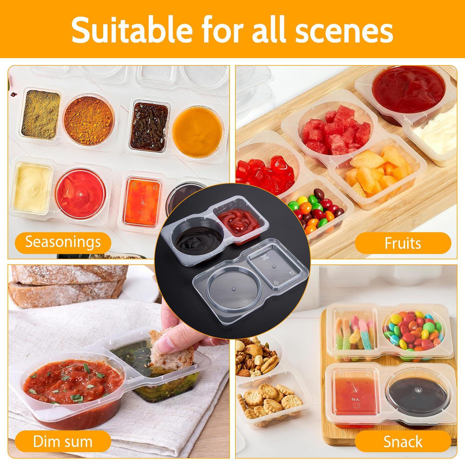 20 Pcs Snack Containers，Snackle Box Container，Plastic Food Storage Containers with Leak-Proof Lids, Suitable for Lunches, Picnics, and The Office,Stackable. Essential Food Storage Containers for The Kitchen.