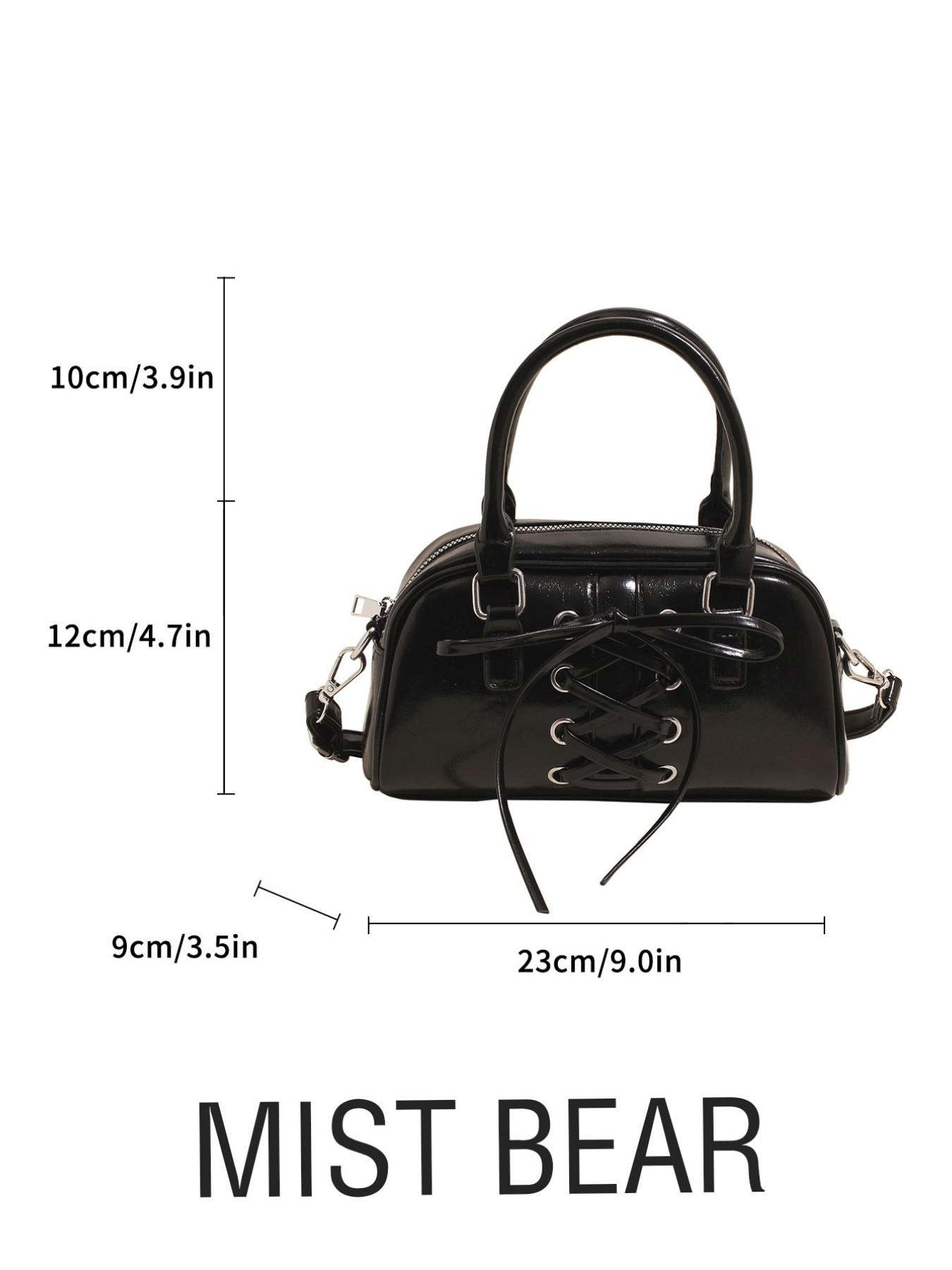 Women's PU Leather Crossbody Bag, Adjustable Strap, Zip Closure, Butterfly Knot Design, Ideal for Office, Work, Travel, Outdoor Activities