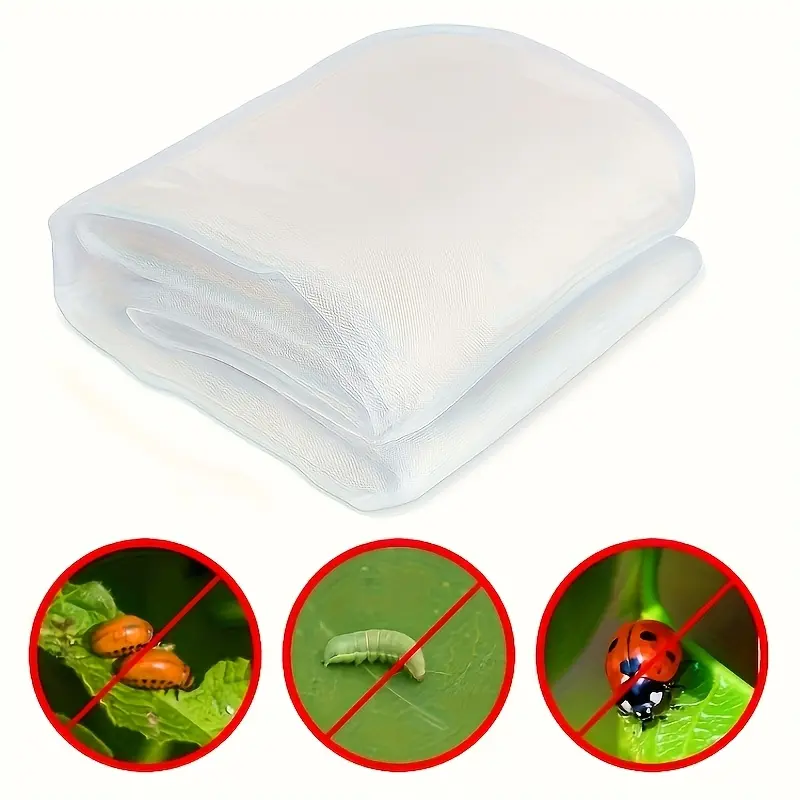 Garden net, insect barrier, courtyard protection, mosquito and insect prevention, plant cover, suitable for vegetables, fruits, trees, flowers, white insect net