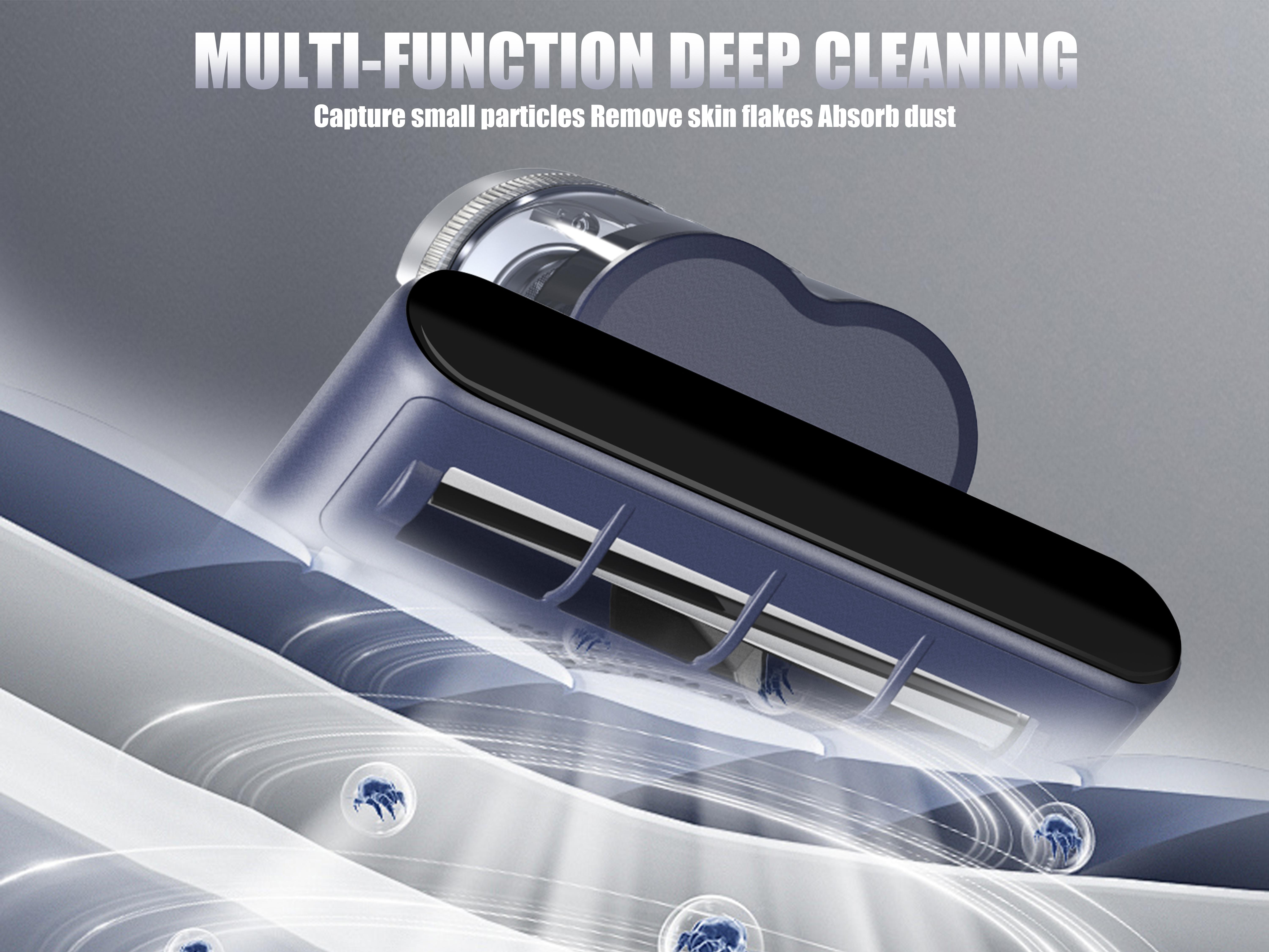 Teant Mattress Vacuum Cleaner for Dust Mites Removal, 16Kpa Powerful Suction, UV-C Light & 149°F Hot Air Sterilization, with Aroma Tablet & LED Display, Double-Cup Handheld Vacuum with HEPA Filter for Bed Couch SofaCarpet steam cleaner Lightweight