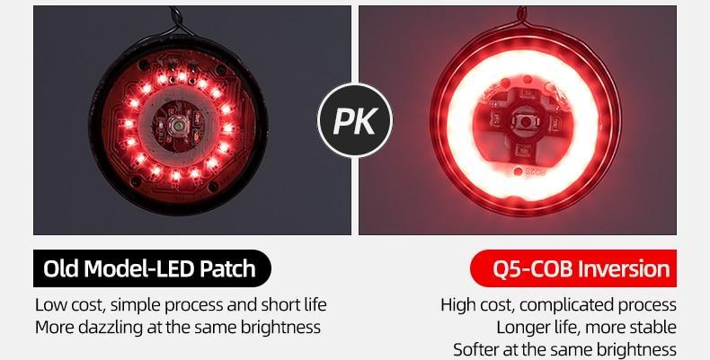 ROCKBROS Bike Tail Light Smart,Brake Sensing Bicycle Rear Lights for Night Ride,Ultra Bright LED Back Lights,Type C USB Rechargeable,IPX6 Waterproof,Cycling Safety Taillight Accessories