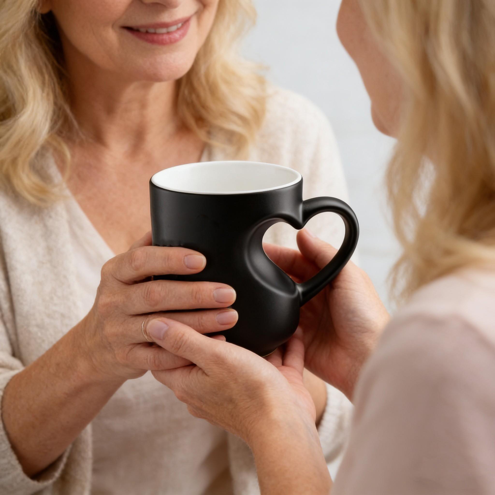 Magic Color Changing Heart Shape Mug, Heat Sensitive Coffee Mug, Perfect Mother’s Day Gift, Valentine’s Day Gift & Birthday Gifts for Her & Him