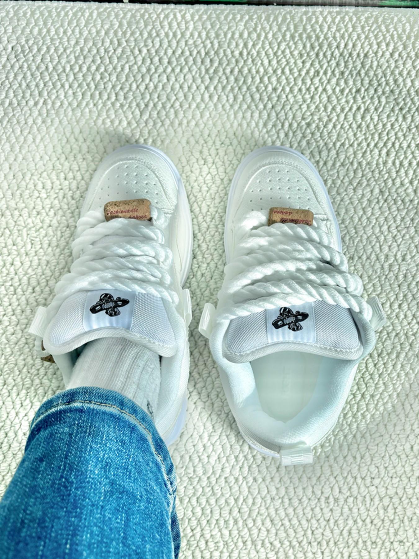 Men's Casual Canvas Shoes, Round Toe Flatform Sneakers, Lace-Up Design, Anti-Slip Rubber Sole, Medium Width, All-Season Footwear