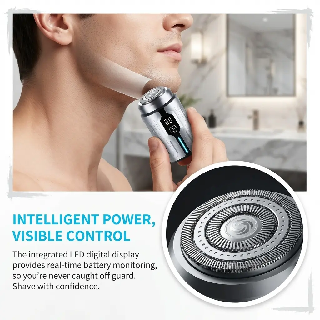 Mini Pocket Electric Shaver For Men & Women, USB Rechargeable Waterproof Facial Razor For Travel Car Office