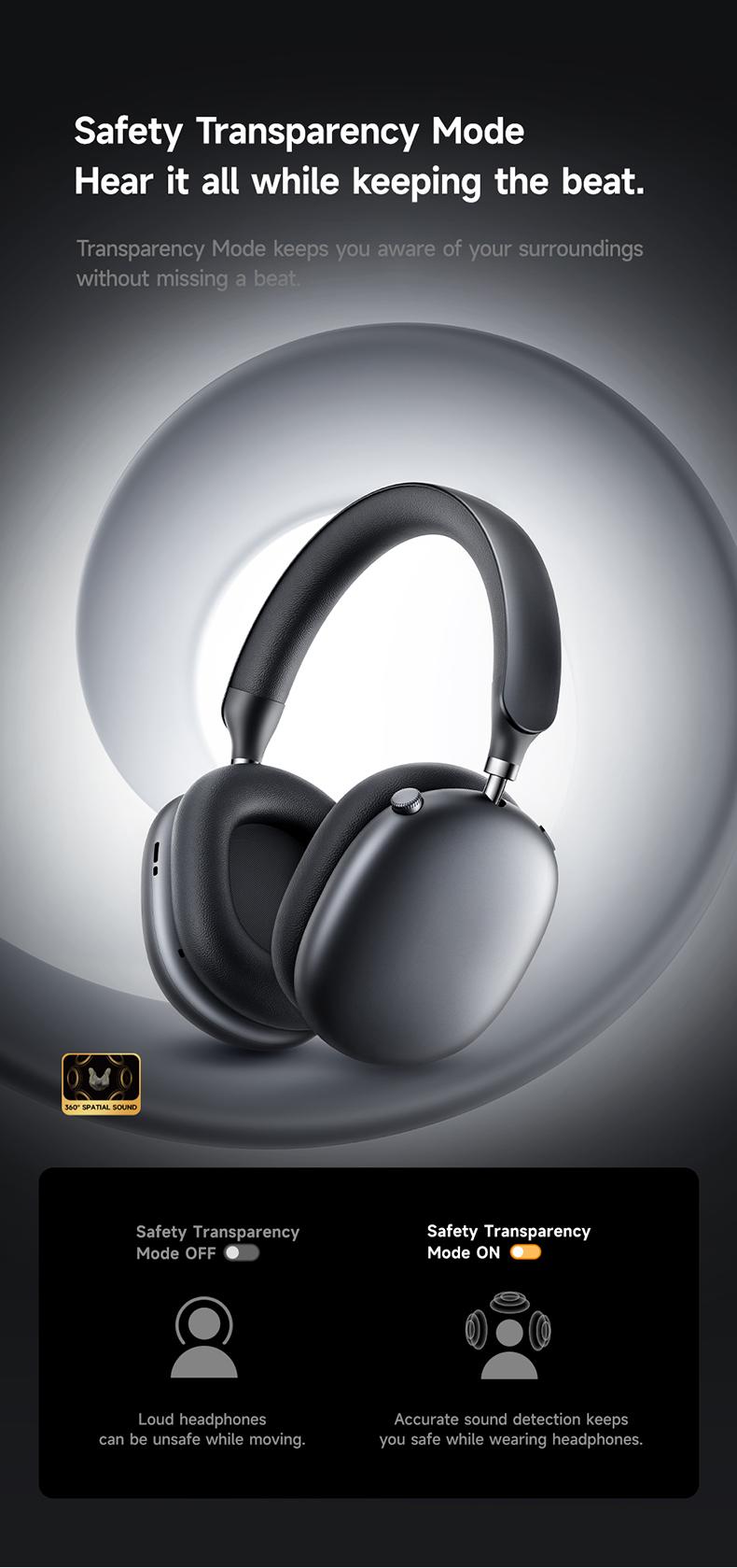 Picun F8S Wireless Headphones – -54dB ENC Call Clarity, Smart Comfort & 96H Battery Life