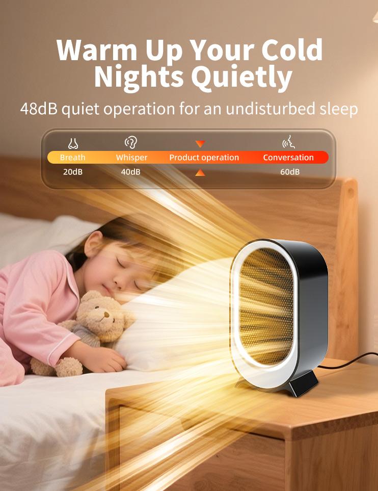 Space Heater, 1200W Portable Energy-Efficient Indoor Space Heaters, 2 Heat Modes, Overheat & Tip-Over Protection, 48dB Quiet Operation, Energy Saving Indoor Heater for Home Office Use Space Heater, 1200W Portable Energy-Efficient Indoor Space Heaters, 2 Heat Modes, Overheat & Tip-Over Protection, 48dB Quiet Operation, Energy Saving Indoor Heater for Home Office Use