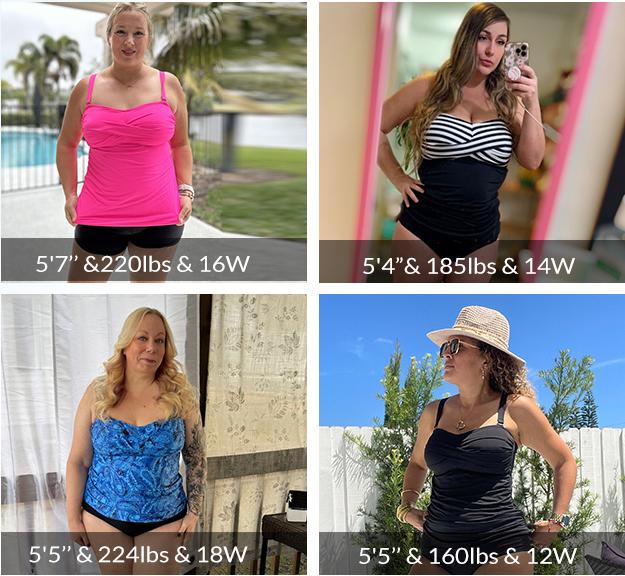 Aqua Eve Plus Size Tankini Top Only Bandeau Swim Top Strapless Swimsuit Top Twist Front Bathing Suit Top No Bottom