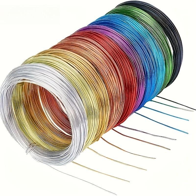 7 Rolls 1.0mm X 196.85 Inches Colorful Aluminum Craft Wire, Smooth Ends, Ideal for Art Projects and Creative Weaving, Decorative Metal Wire