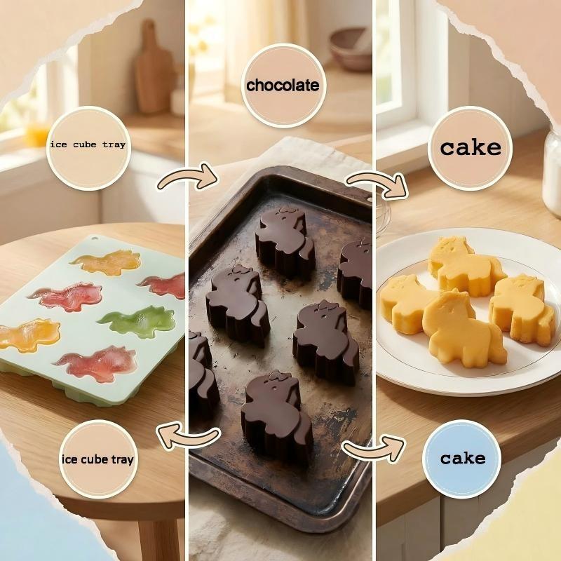 1pc Creative Horse Shape Ice Cube Tray, Multi-Functional Silicone Mold, Chocolate Cake Mold, Summer Cooling Kitchen Utensil