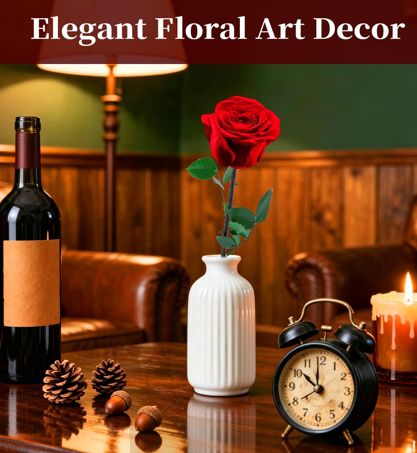 Preserved Red Rose Bouquet, Long-Lasting (5 Years) Gift for Women, Mom, Grandma, Wife, Friends - Birthday, Mother's Day, Anniversary, Valentine's Day
