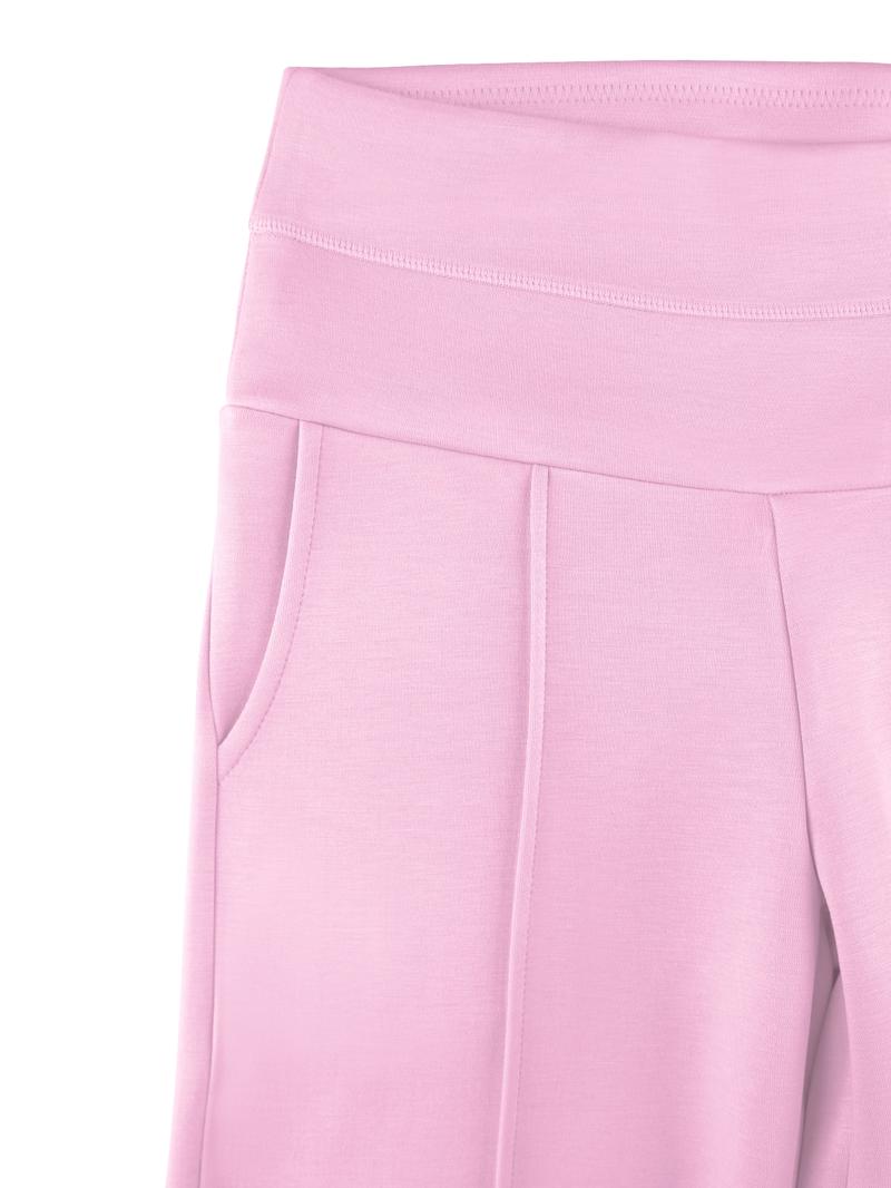 Women's High Waisted Side Pocket Joggers, Casual Sporty Yoga Pants, Loose Fit Elastic Waist, All Seasons Long Regular Leggings