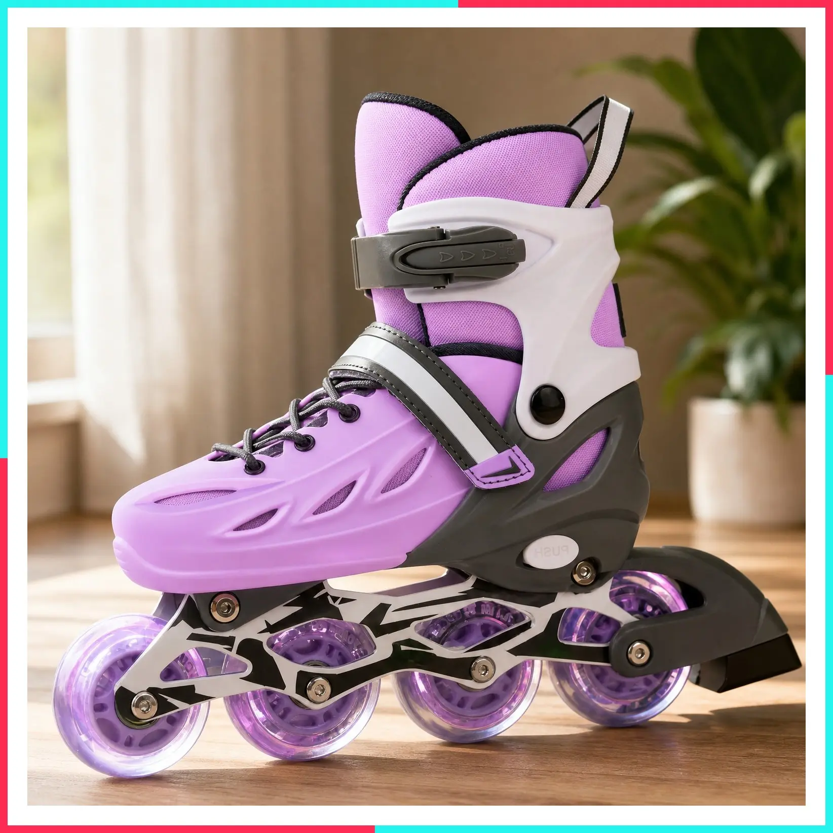 Adjustable Light-Up Inline Skates for Boys & Girls Ages 4-12, Roller Blades for Youth Kids, Indoor & Outdoor Beginners