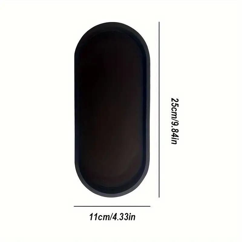 Silicone Marble Pattern Bathroom Tray, Oval Jewelry Storage Tray, Multi-Functional Decorative Tray for Candle Soap Plant Cosmetics, Bathroom Decoration Supplies