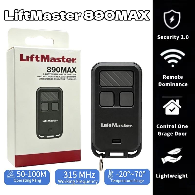 Liftmaster 890max Mini Garage Door Remote Control, 3 Button Rolling Code, Universal 315/390mhz, Garage Roller Shutter Opener Remote