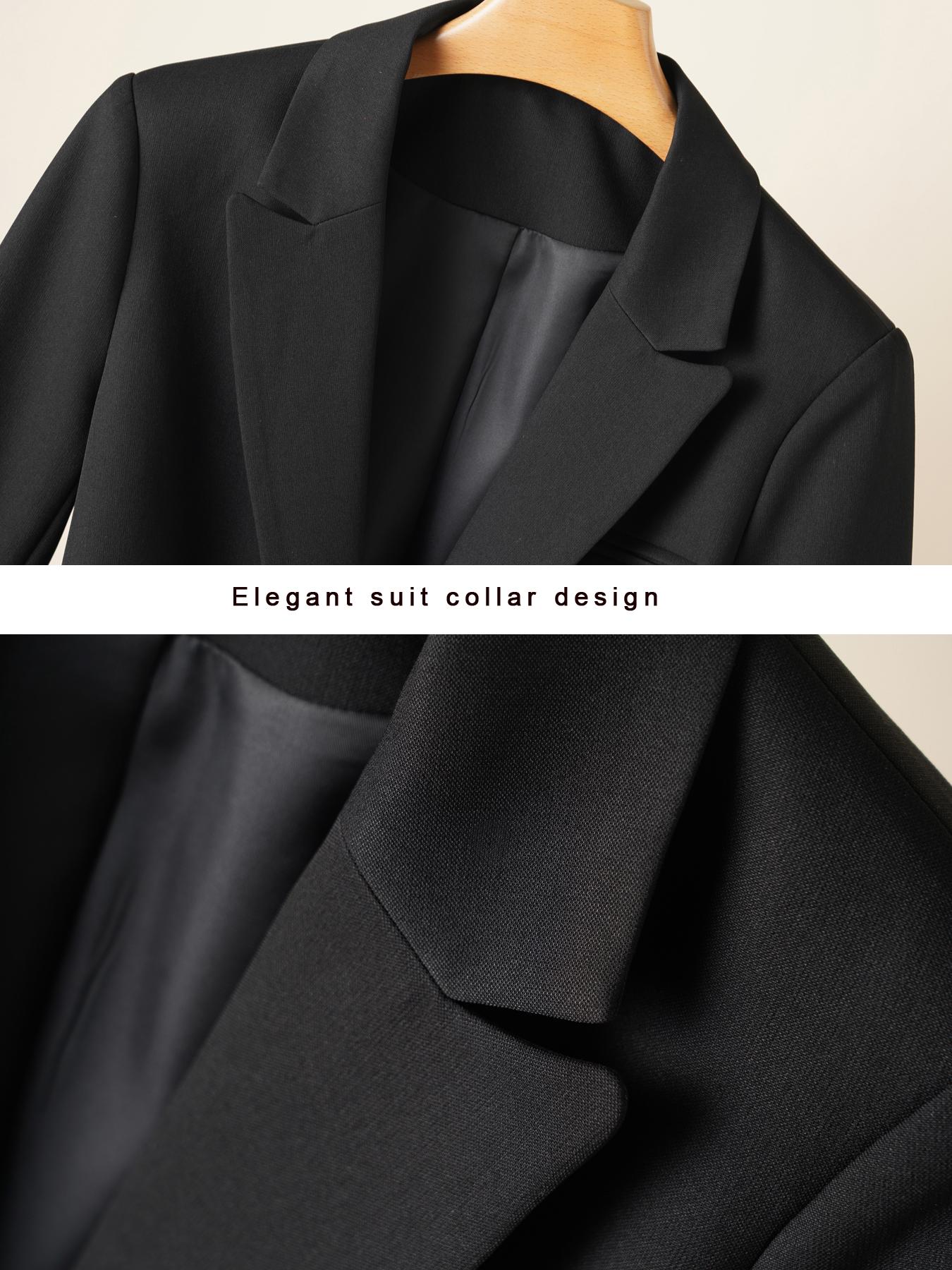 Women's Long Sleeve Blazer Jacket, Casual Office Wear, Versatile One Button Design, Perfect for Business and Daily Use