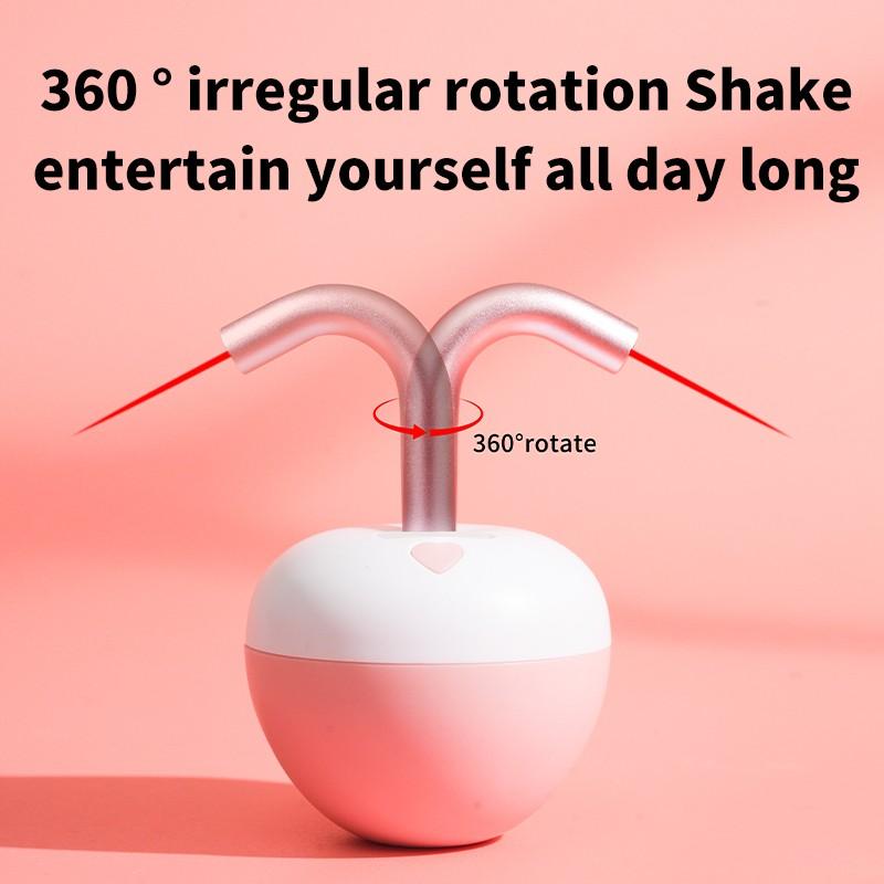 Automatic Cat Laser Pointer Toy, USB Rechargeable, Safe Light Interactive Pet Toy, Plastic Material, Low Power Laser, Suitable for Apartments