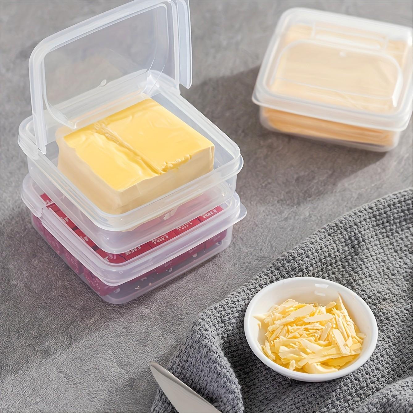 Covered Cheese Slice Storage Box, Refrigerator Dedicated Flip-Top Butter Cheese Divider, Food Grade Storage Box, Kitchen Organizer Tool