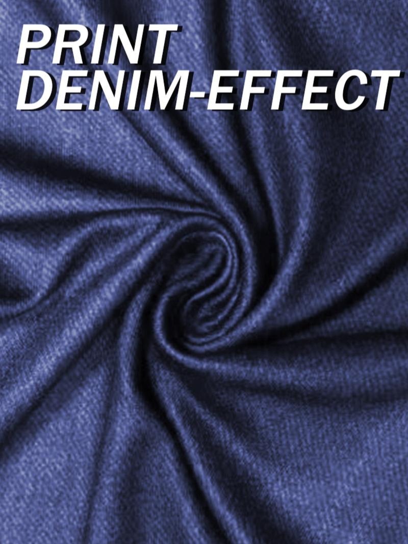 Women's Imitation Denim Skinny Pants, Denim Print Design, Stylish Comfortable Fit for Everyday Wear