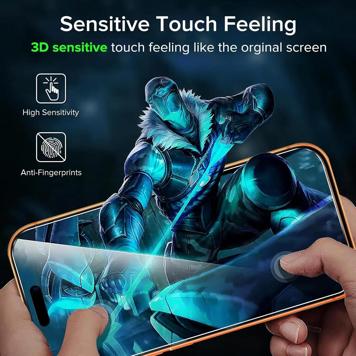 2 Pcs HD Tempered Glass Screen Protector Compatible With IPhone 17 Pro Max 17Pro 17 Air 16/16 Plus/16 Pro/16 Pro Max/15/14/13/12/11/X/XR/XSMAX, Scratch -Fingerprint, Case Friendly, Full Coverage, Bubble Free