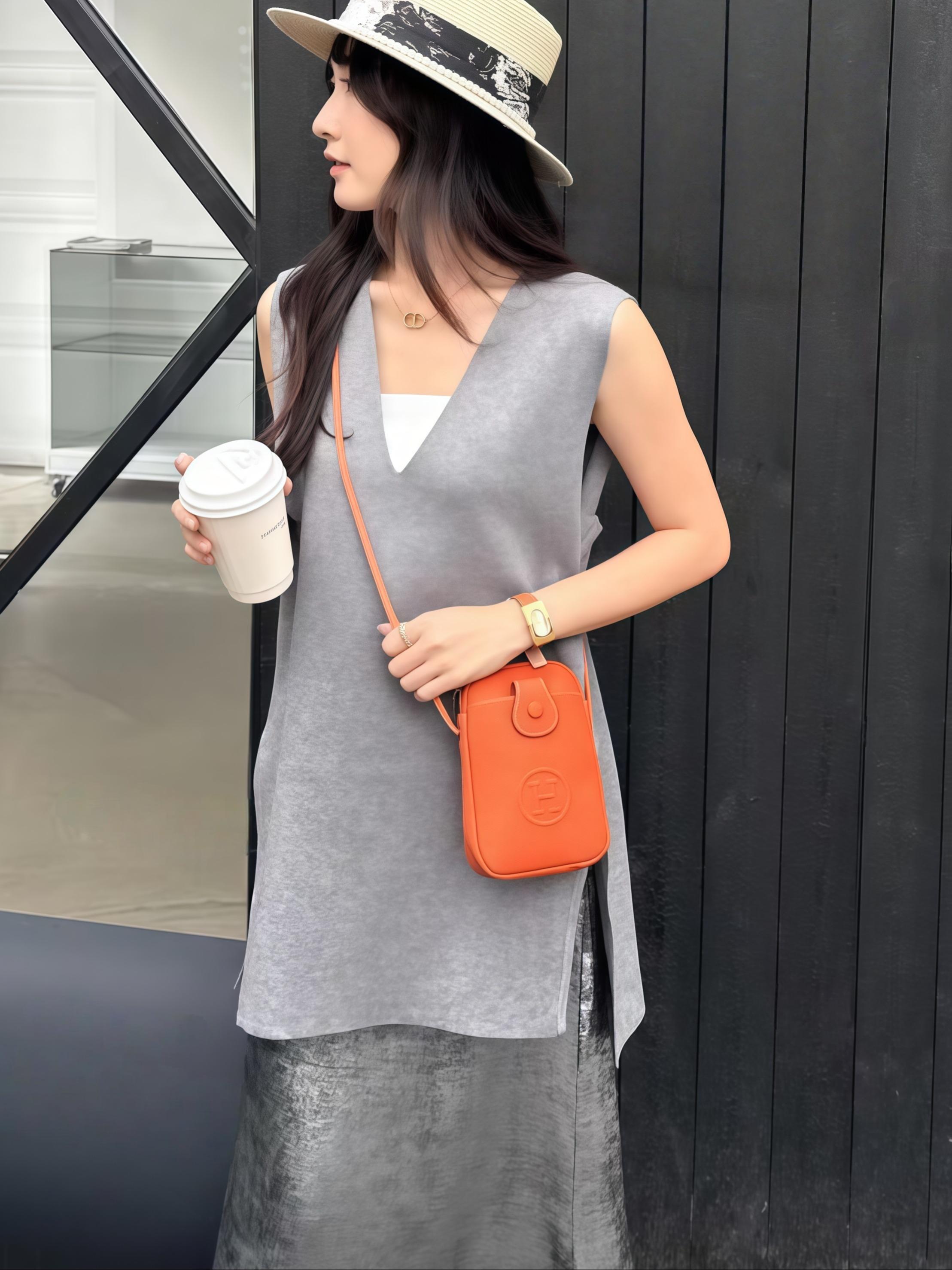 Fashionable Minimalist Letter Mini Crossbody Bag, Women's Versatile Phone Bag, Compact Portable Shoulder Bag, Multiple Colors Available