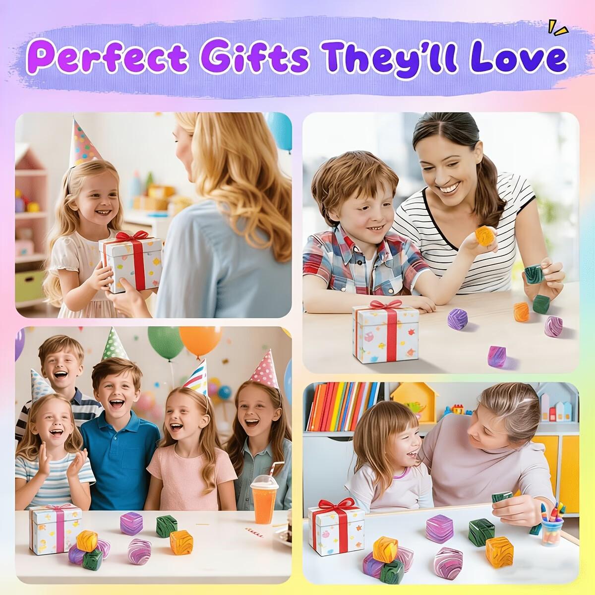 1/4pcs Squishy Fidget Toys Stress Cube Bulk, Slow Rising Stress Balls for Kids, Sensory Fidget Toys, Classroom Prizes, Party Favors