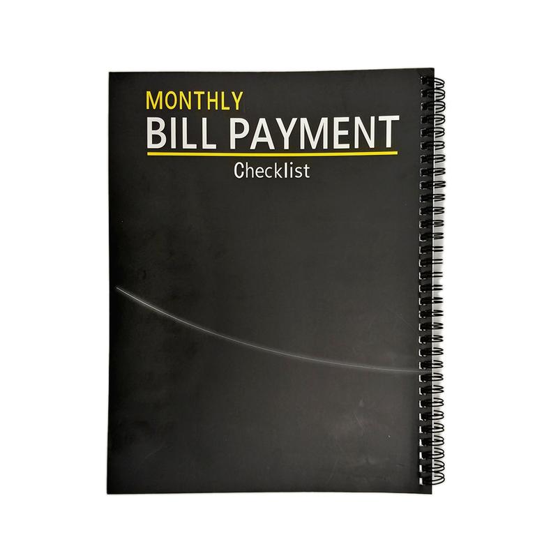 Bill Tracker Notebook, 1/3 Counts Monthly Bill Organizer, Finance Checklist Organizer Financial and Payment List Organizer, Suitable for Home Office School, Office Stationery Supplies