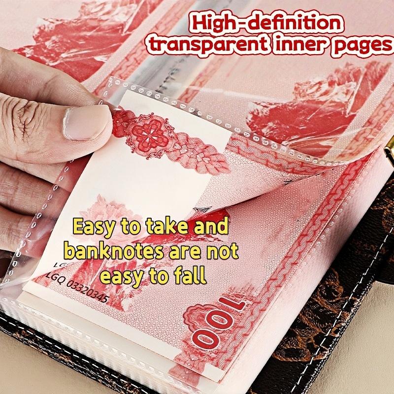 Bear Pattern Money Saving Wallet with Password Lock, A6 Cash Storage Album, Small Financial Management Binder, Holds Up to 100 Photos, Budget Planners, Monthly Budget Planner, Finance Checklist Organizer