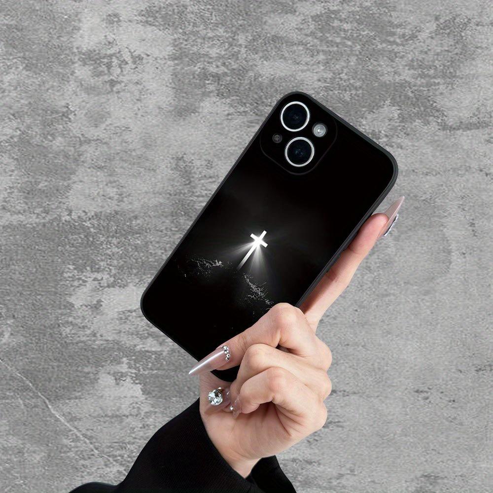 Cross Pattern Shockproof Case for iPhone 15/15 Plus/15 Pro/15 Pro Max/11-16 Promax, Cover, Accessories, Simple Design, Perfect Gift