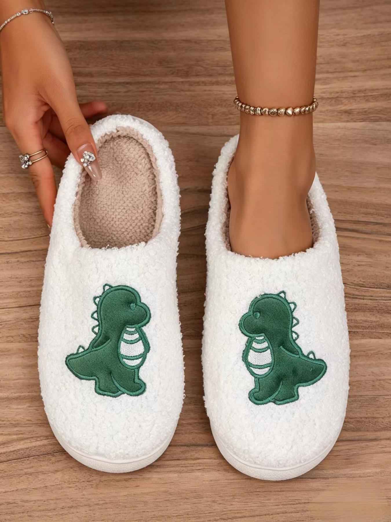 Women's Teddy Bear Dog Slippers, Fall & Winter Warm Cotton Slippers, Non-Slip Rubber Sole, Casual Indoor Footwear, Fashionable Design