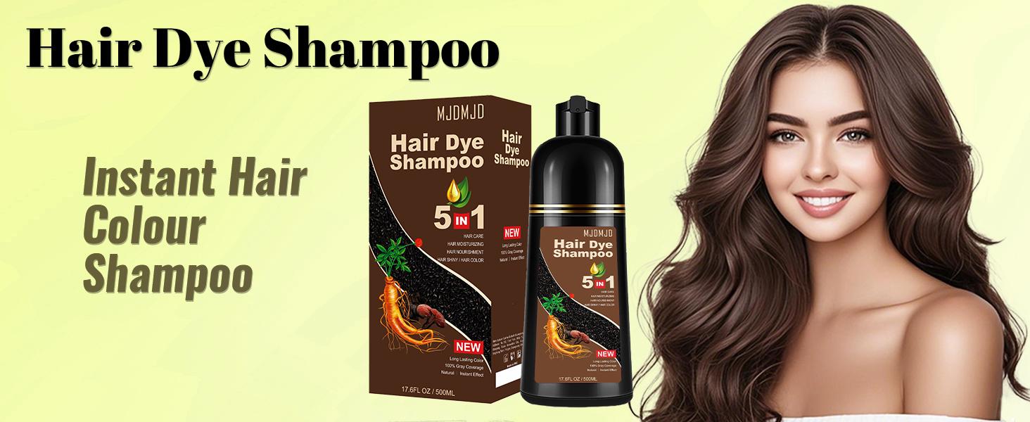 Natural Dark Chocolate Brown 5-IN-1 Hair Dye Shampoo, Instant Hair Color Shampoo for Men Women, Brown Hair Dye Colors in Minutes for All Hair Types 16.9 Fl Oz (Dark Chocolate) Natural Dark Chocolate Brown 5-IN-1 Hair Dye Shampoo, Instant Hair Color Shampoo for Men Women, Brown Hair Dye Colors in Minutes for All Hair Types 16.9 Fl Oz (Dark Chocolate)