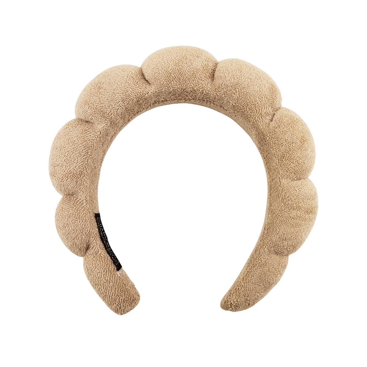 Puffy Cloud Makeup Headband, Soft High‑Crown Synthetic Sponge Fabric, Unisex Anti‑Slip Hair Band, One Size Comfort Accessory for Skincare And Face Washing Routines