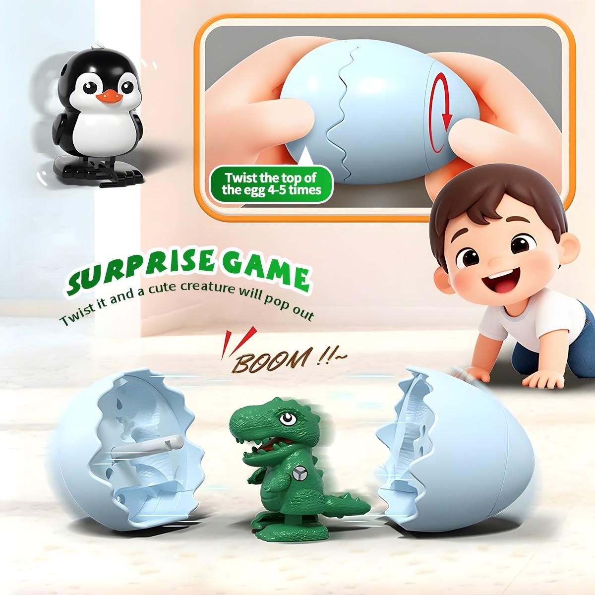 Spring Toy Egg Surprise Pet Toys, Surprise Eggs, Fun Pop-Out Interactive Duck Gift for Kids Aged 3+, Perfect Christmas Birthday Easter Present
